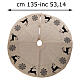 Jute Christmas tree skirt with reindeers and snowflakes, 135 cm s3