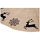 Jute Christmas tree skirt with reindeers and snowflakes, 135 cm s4