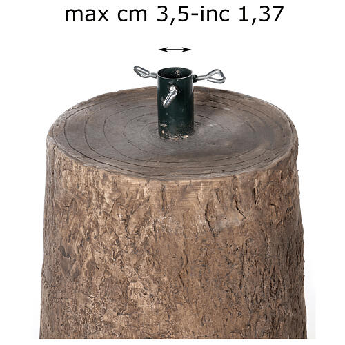 Base tronco albero Natale Winter Woodland 270 cm resina cemento 4