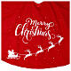 Red Christmas tree skirt with Santa and "Merry Christmas" inscription 125 cm s2
