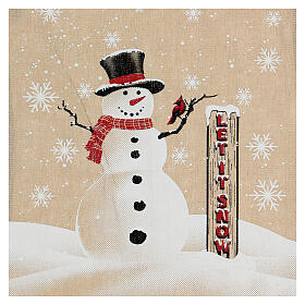 Sacco Doni pupazzo di neve Natale tessuto 50 cm