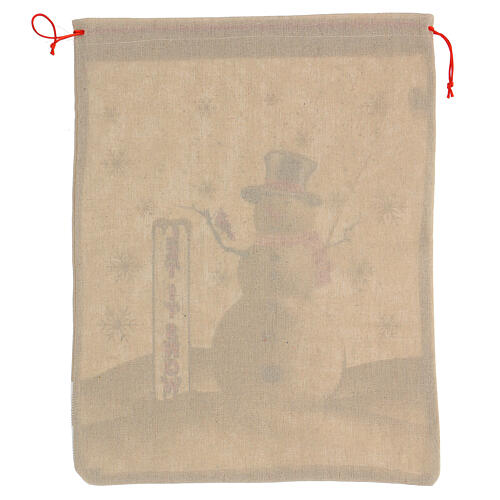 Worek na prezenty z bałwanem, tkanina, 50 cm 4