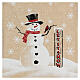 Saco presentes de Natal boneco de neve tecido 50x40 cm s2