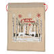 Fabric gift bag with reindeers 20x16 in s1