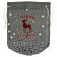 Christmas gift sack grey Reindeer 70x60 cm s1
