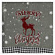 Christmas gift sack grey Reindeer 70x60 cm s2