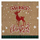 Saco Pai Natal Merry Christmas tecido bege escuro 70x60 cm s2