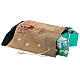 Christmas gift sack beige fabric Reindeer decor 70 cm s3