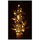 Árvore de Natal pinheiro nevado 80 cm 40 luzes LED branco quente s3