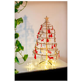 Mini Christmas tree SPIRA 42 cm with ornaments set