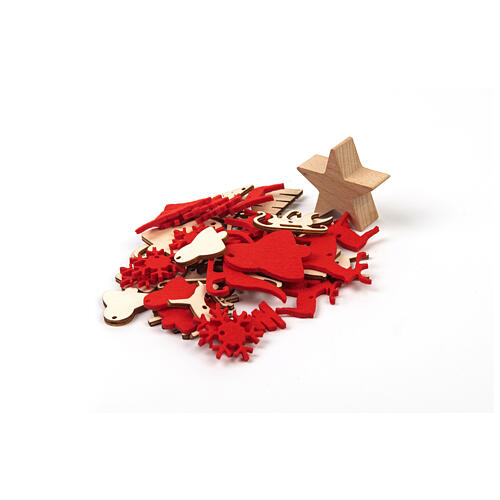 Mini Christmas tree SPIRA 42 cm with ornaments set 3