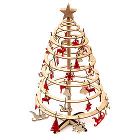 Albero di Natale SPIRA Mini e set decorazione legno 42 cm