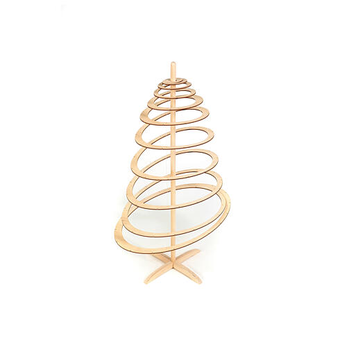 Wooden Christmas tree small oval SPIRA wood 85 cm 1