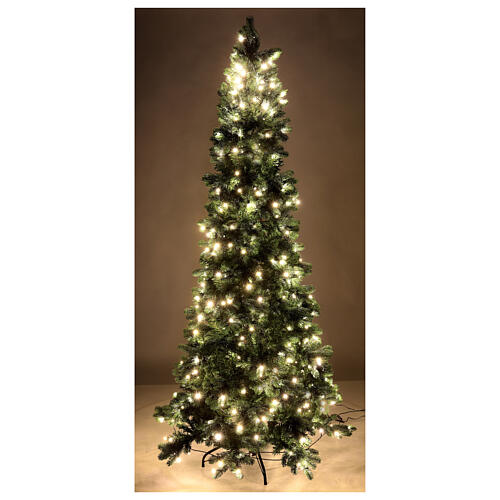 Snowy Monte Cimone Christmas tree by Moranduzzo with lights, real touch finish, 210 cm 3