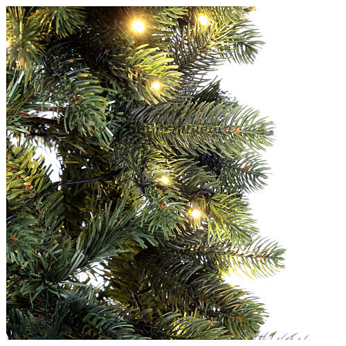 Snowy Monte Cimone Christmas tree by Moranduzzo with lights, real touch finish, 210 cm 4