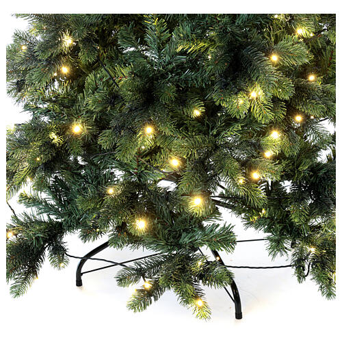 Monte Cimone snowy artificial tree with real touch Moranduzzo lights 210 cm 5