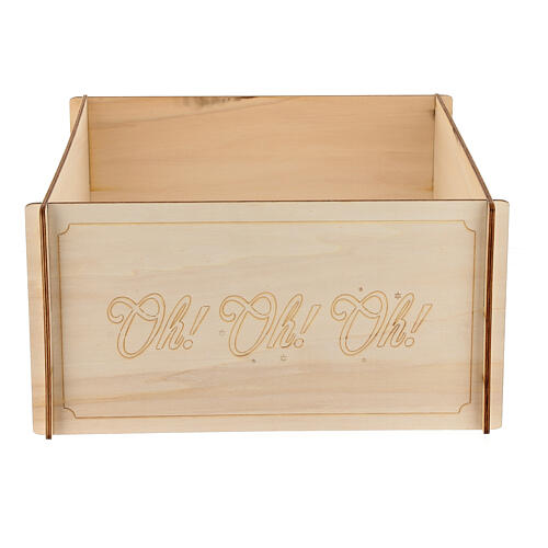 Copribase legno naturale 'Oh! Oh! Oh!' 45x45cm Moranduzzo 1