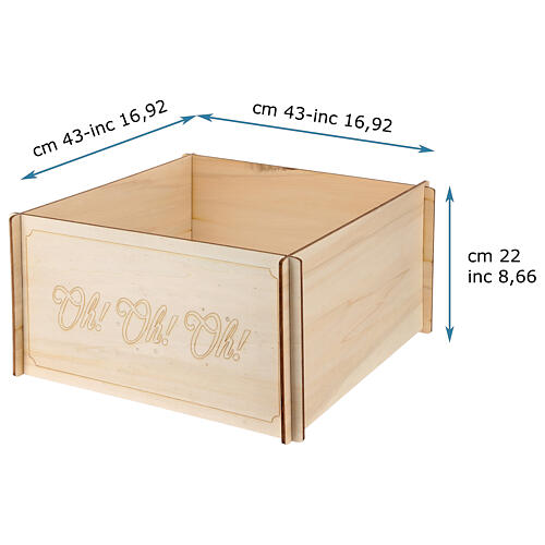 Copribase legno naturale 'Oh! Oh! Oh!' 45x45cm Moranduzzo 3