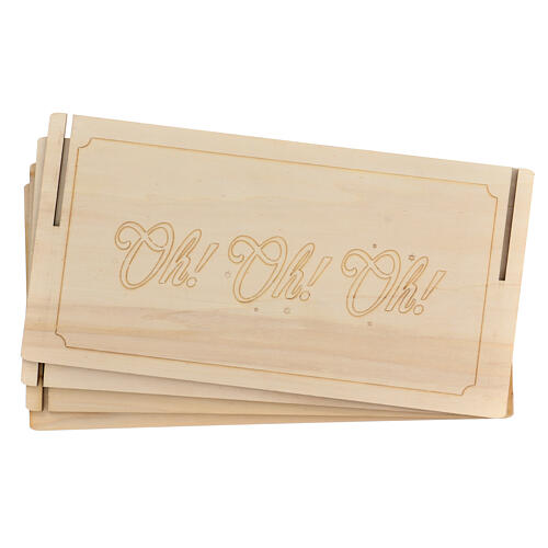 Copribase legno naturale 'Oh! Oh! Oh!' 45x45cm Moranduzzo 5
