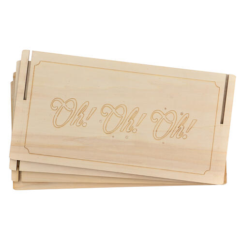 Okrycie na stojak choinkowy, drewno naturalne, "Oh! Oh! Oh!" 45 x 45 cm Moranduzzo 6