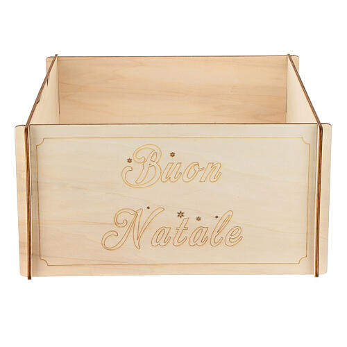 Funda para base madera natural "Buon Natale" (Feliz Navidad) 45x45 cm Moranduzzo 1