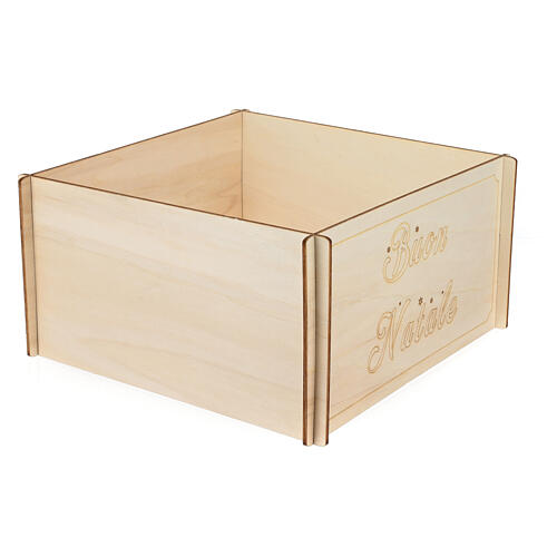 Copribase legno naturale 'Buon Natale' 45x45cm Moranduzzo 4