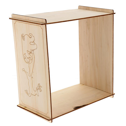 Copribase renna e slitta 45x45 cm legno naturale Moranduzzo 4