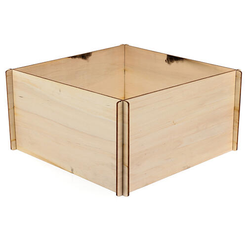 Copribase renna e slitta 45x45 cm legno naturale Moranduzzo 5