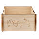 Copribase renna e slitta 45x45 cm legno naturale Moranduzzo s1