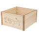 Copribase renna e slitta 45x45 cm legno naturale Moranduzzo s2