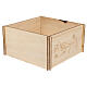 Copribase renna e slitta 45x45 cm legno naturale Moranduzzo s3