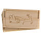 Copribase renna e slitta 45x45 cm legno naturale Moranduzzo s6