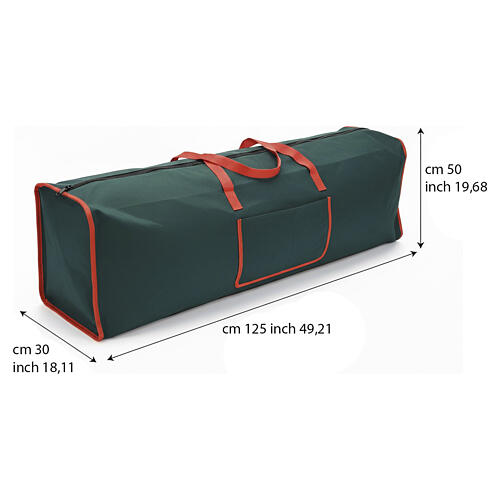 Green Christmas tree bag 50x125x30 cm with handles 3