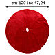 Red plush Christmas tree skirt, 50 in s3