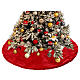 Cache-pied pour Sapin de Noël rouge peluche 120 cm s2