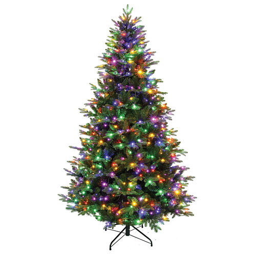 Weihnachtsbaum, Modell Mars, 210 cm, 550 LEDs, multicolor, Polyethylen, grün 1