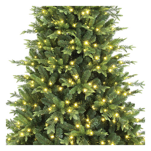 Albero Natale Plutone 180 cm 350 led caldi multicolor poly verde 4