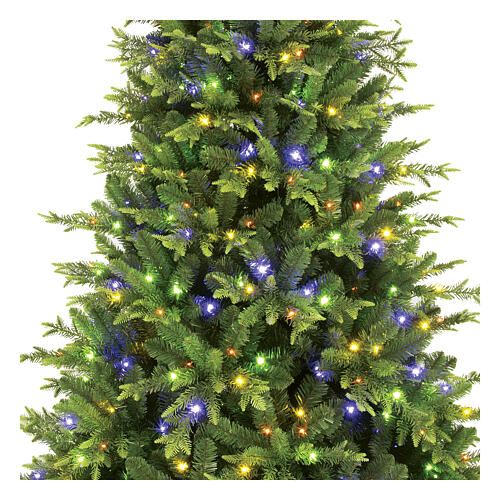 Sapin de Noël Pluton 210 cm 470 LEDs blanc chaud poly vert 2