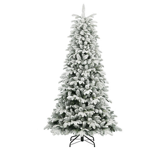 Park Christmas tree flocked 150 cm white poly 1