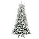Park Christmas tree flocked 150 cm white poly s1