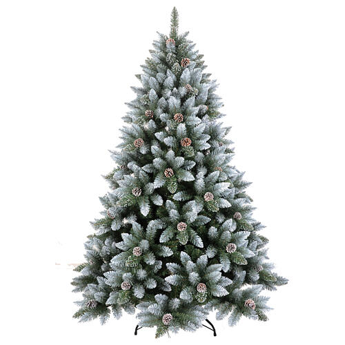 Árvore de Natal Terra 240 cm PVC verde e branco 1