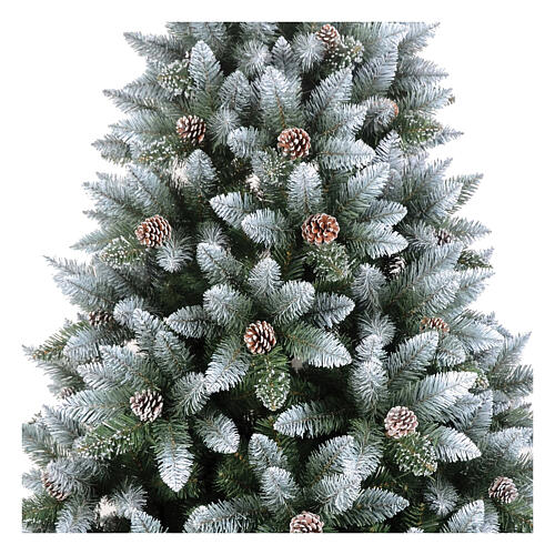 Árvore de Natal Terra 240 cm PVC verde e branco 2