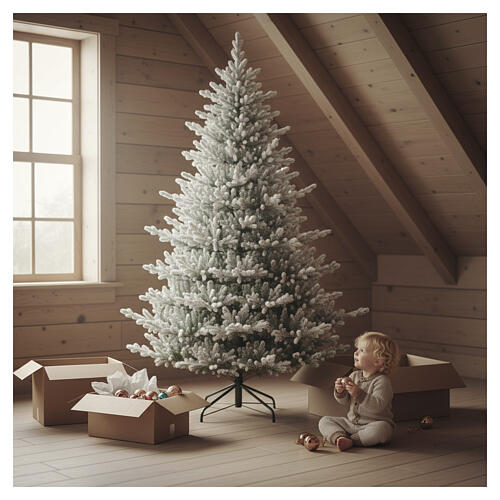 Árbol de Navidad de Papá Noel 270 cm poly efecto nieve 4