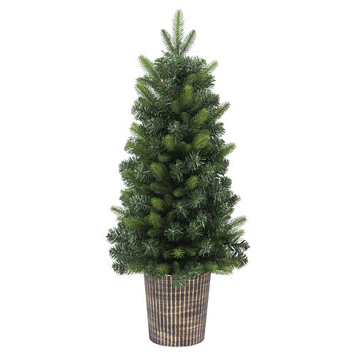 Árbol de Navidad Pinetto 90 cm con jarrón de PVC 1