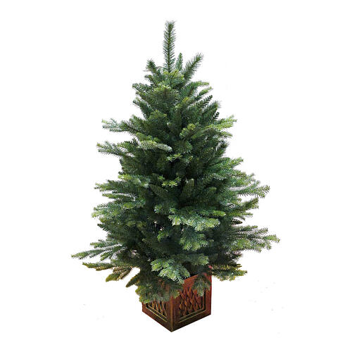 Weihnachtsbaum im Topf, Modell Pinetto, 100 cm, Polyethylen und PVC 1
