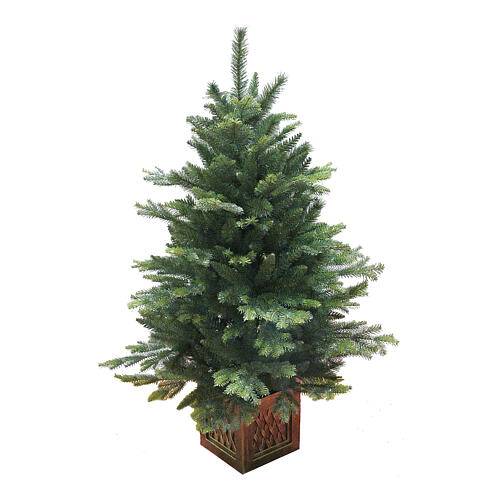 Weihnachtsbaum im Topf, Modell Pinetto, 100 cm, Polyethylen und PVC 4