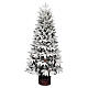 Weihnachtsbaum im Topf, Modell Pinetto, 120 cm, mit weißen Flocken, Polyethylen und PVC s1