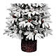 Artificial pine Christmas tree 150 cm with snow-covered PVC vase s3