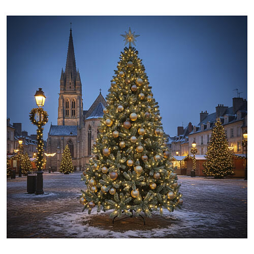 Albero Natale verde 3,6 M 1050 LED bianco caldo Weisshorn 2