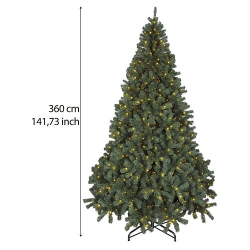 Choinka zielona, 3,6 M, 1050 LED ciepła biel, Weisshorn 3